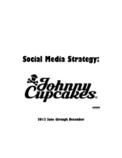 JOHNNY CUPCAKES SOCIAL MEDIA STRATEGY