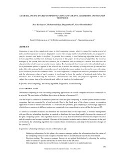196 LOAD BALANCING IN GRID COMPUTING USING ANT