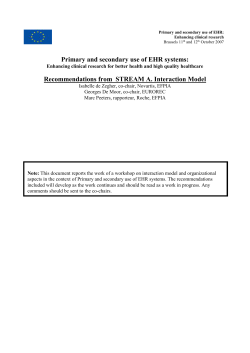 EHR workshop Recommendations