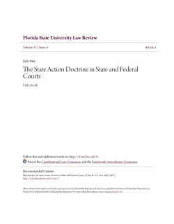 The State Action Doctrine in State and Federal Courts