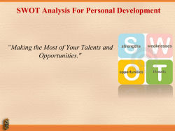 SWOT Analysis For Personal Development