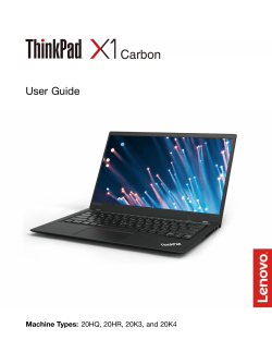 ThinkPad X1 Carbon User Guide