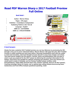 Read PDF Warren Sharp s 2017 Football Preview