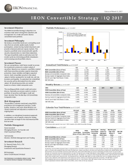 IRON Convertible Strategy |1Q 2017