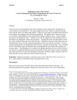 Debunking Critics` Wine Words:Can One Distinguish the Smell of