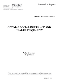 Optimal Social Insurance And Health Inequality