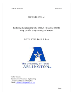 Advanced Image Coding - The University of Texas at Arlington