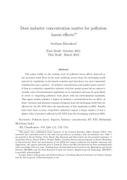 Does industry concentration matter for pollution haven effects?