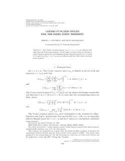 CES`ARO FUNCTION SPACES FAIL THE FIXED