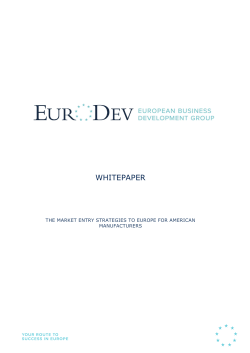 american manufacturers` market entry strategies doing