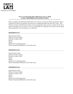 First 5 LA Best Start LA Community Based Action Research