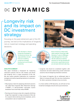 Longevity risk and its impact on DC investment strategy
