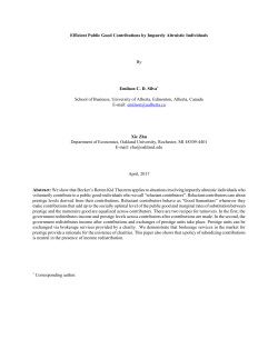 Efficient Public Good Contributions by Impurely Altruistic Individuals