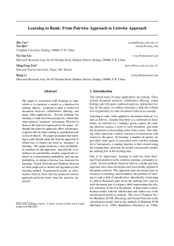 Learning to Rank: From Pairwise Approach to Listwise