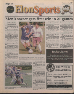 Men`s soccer gets first win in 21 games