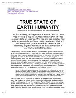true state of earth humanity