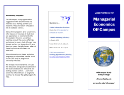 Managerial Economics Off-Campus