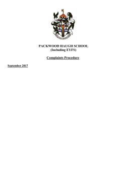 Complaints Procedure Parents