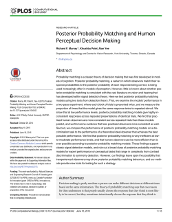 Posterior Probability Matching and Human