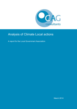Analysis of Climate Local actions