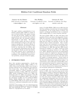 Hidden-Unit Conditional Random Fields