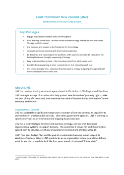 LINZ - State Services Commission