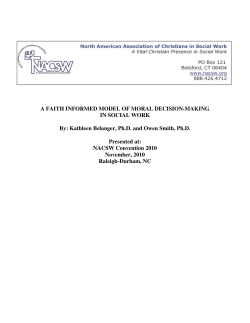 A Faith Informed Model Of Moral Decision-Making In
