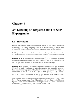 Chapter 9 AV Labeling on Disjoint Union of Star Hypergraphs