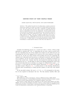 DESTRUCTION OF VERY SIMPLE TREES 1. Introduction Consider