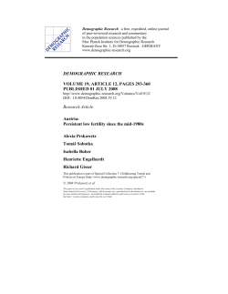 Austria: Persistent low fertility since the mid-1980s