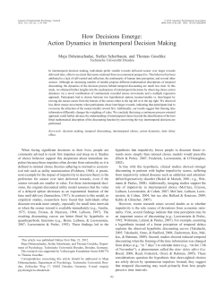 Action Dynamics in Intertemporal Decision Making