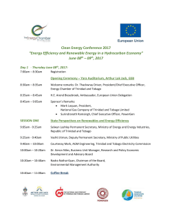 Agenda - Energy Chamber of Trinidad and Tobago