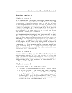 Solutions to sheet 2 - D-MATH