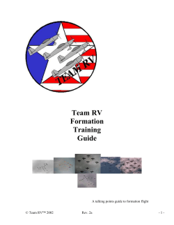 Team RV formation training manual