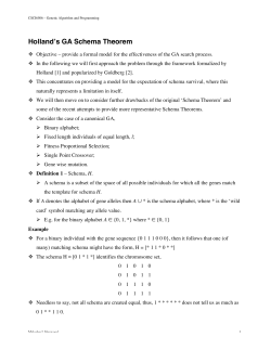 Holland`s GA Schema Theorem