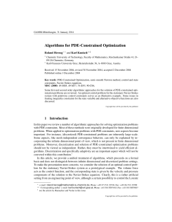 Algorithms for PDE-Constrained Optimization