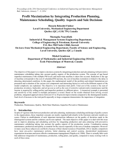 Profit Maximization by Integrating Production