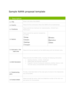Sample NAMA proposal template - Leonardo