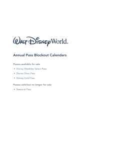 Annual Pass Blockout Calendars