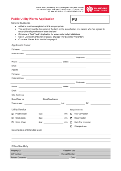 Public Utility Works Application