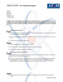 About Our Services - Buy to Let - Types of Mortgages Limited