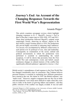 Journey`s End - University of Warwick