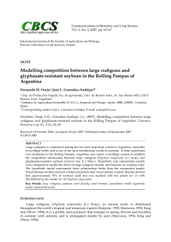 Modeling competition between large crabgrass