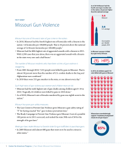 Missouri Gun Violence - Center for American Progress