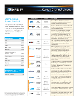 Korean Channel Lineup
