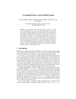 A Location Privacy Aware Friend Locator