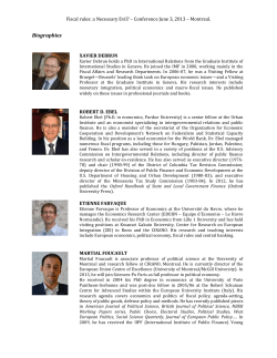 Fiscal rules: a Necessary Evil? &ndash; Conference June 3, 2013