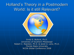 Holland`s RIASEC Theory PPT - FSU Career Center