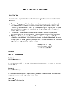 narea constitution and by-laws - Northeastern Agricultural and