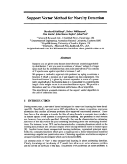 Support Vector Method for Novelty Detection